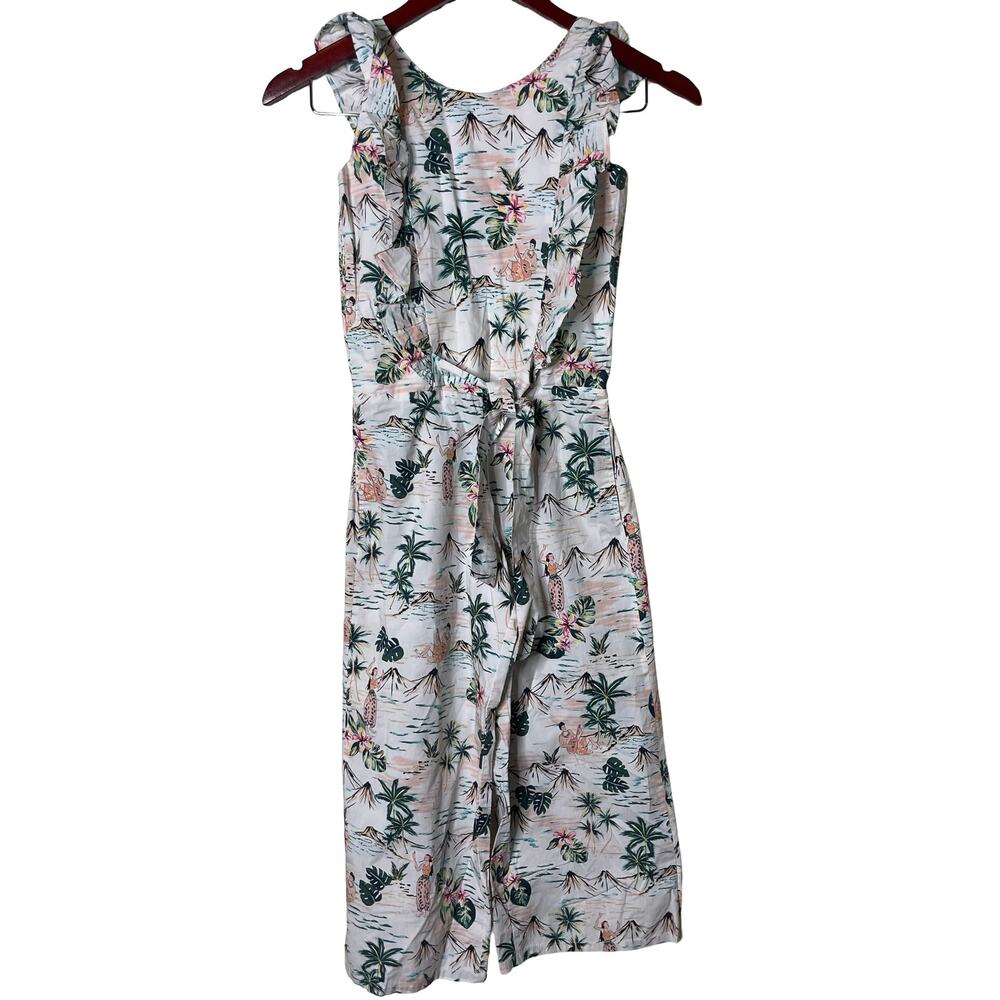 Classic Prep Girl Hula Print Jumpsuit Sz 10